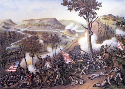 アメリカ南北戦争（1861年～1865年）。ミッショナリーリッジの包囲戦、11月25日 作： Unknown artist