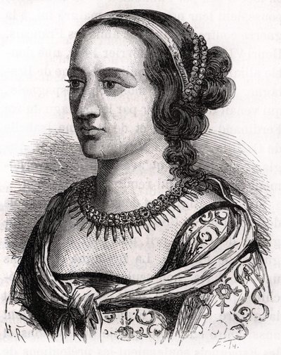 ボージューの女」と呼ばれたアンヌ・ド・フランス（1461～1522年）。 作： Unknown artist