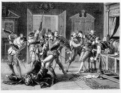 1589年、ジャック・クレマンによるヘンリー3世（1551-1589）の暗殺 作： Unknown artist