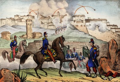 1839年10月13日、フランスアフリカ軍のダンレモン将軍による7日間の包囲の後、アルジェリアのコンスタンティヌスを襲撃。Storia d