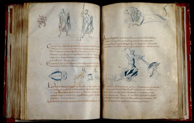 北半球の星座が描かれた、ロベスで書かれた天文写本F 9176 作： Unknown