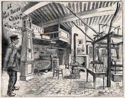 リヨンのカヌート工房 - 1814年創業のグラン・コート最古のカヌート 1895年の "Le Progres illustrious "誌に掲載された彫刻。 作： Unknown artist