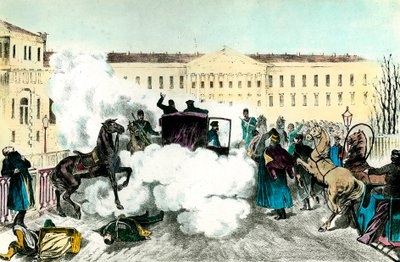 皇帝の襲撃サンクトペテルブルクにおけるロシア皇帝アレクサンドル2世（1818-1881）の暗殺事件 作： Unknown artist