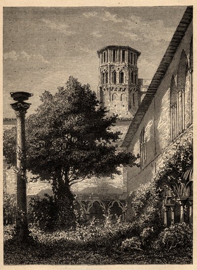 アウグスティヌス会修道院（トゥールーズ） - Le cloitre des Augustins à Toulouse - "PATRIE "のエングレーヴィング - DESCRIPTION PINTUREQUIREQUE DE LA FRANCE EN 6 VOLUES BY LUCIEN HUARD - 19世紀末 作： Unknown artist