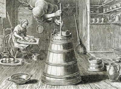 バター・チーズ作りのためのバラット - 刻印 作： Unknown artist