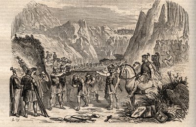 Caudine Forksの戦い - Battle of the Caudine Forks (Furculae Caudinae) - 紀元前321年、第二次サムナイト戦争におけるローマ人とサムナイトの間の戦い - 第二次サムナイト戦争、紀元前321年のCaudine Forksの戦いで、ローマ軍はコンスルのTiberius Vetuの 作： Unknown artist