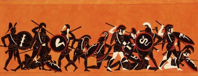ギリシャ人とトロイア人の戦い（トロイア戦争）1808-1810（絵画 作： Unknown artist