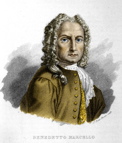 ベネデット・マルチェッロ（1686-1739）イタリアの作曲家。19世紀のミラノの彫像 作： Unknown artist
