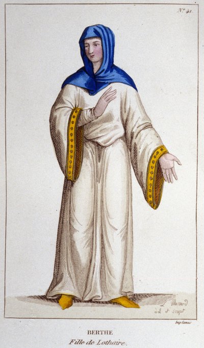 ロタリンジア国王ロタリア2世の娘ベルト、1830年の彫刻 作： Unknown artist