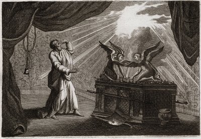 ロイアモントの聖書、旧約聖書。契約の箱。箱舟の図。1811年のイラスト。 作： Unknown artist