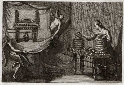 ローヤルモンの聖書、旧約聖書。幕屋の提案パンのテーブル。1811年のイラスト。 作： Unknown artist