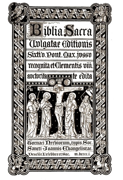 Biblia Sacra, Tournai 1881 - Biblia Sacra, Vulgatae Editionis, Sixit V.ポントです。マックス。Jussu recognita ed ed Clementis VIII auctorita you edited. 作： Unknown artist