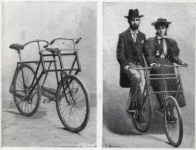自転車には、「プネット・サイクル」というメーカーの2つのシートがあり、自転車のない状態とある状態があります。"La Nature "のエングレーヴィング 作： Unknown artist