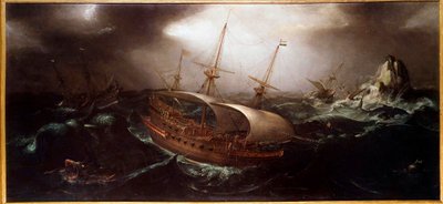 テンペテのボート 匿名の絵画17世紀 パリ、海洋博物館 作： Unknown artist