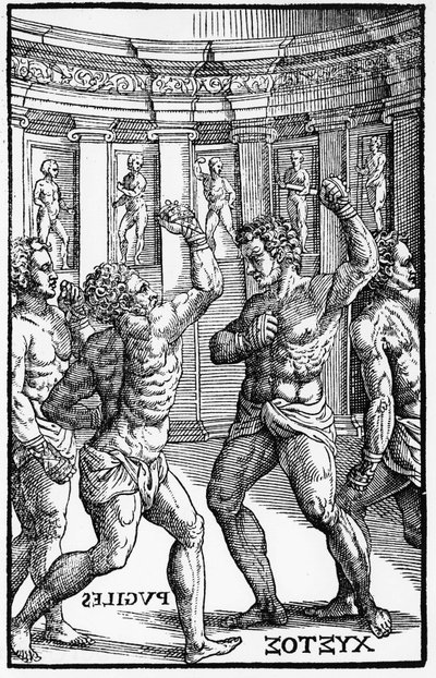 ボクサー、レスラー......「Hieronymi Mercurialis de Arte Gymnastica」のヴェネツィア版に掲載されています。 作： Unknown artist