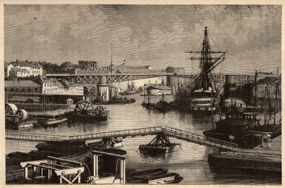 Brest - Le port militaire - Finistere - Bretagne - "PATRIE "の刻印 - DESCRIPTION PECTURESSE DE LA FRANCE EN 6 VOLUES BY LUCIEN HUARD - 19世紀末 作： Unknown artist