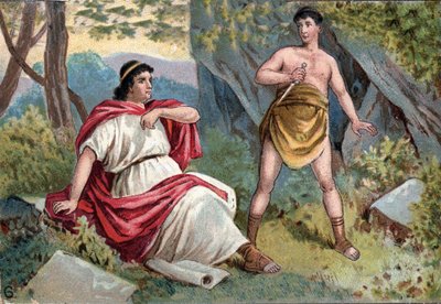 Caius Sempronius Gracchus (Gaio (Caio) Sempronio Gracco) (BC 154-122) (Gracque)は、元老院とプレベの対立に巻き込まれたプレベのトリビューンで、自分の奴隷に殺害を命じた。 作： Unknown artist
