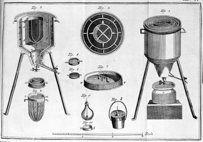 ラヴォワジエの熱量計 - ラヴォワジエの生理学的・化学的研究資料より 作： Unknown artist