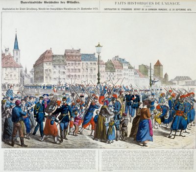 ストラスブールの陥落とフランス軍駐屯地の撤退（1870年9月28日 作： Unknown artist