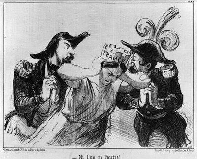 1848年12月に行われた第一回大統領選挙のキャンペーンの様子を描いた漫画。 作： Unknown artist