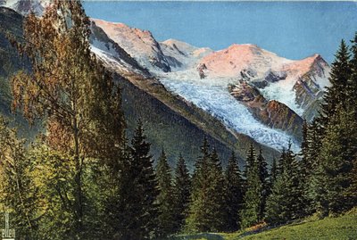 フランス、ローヌ＝アルプ地方、オート＝サヴォワ県、シャモニー。1930年頃 作： Unknown Artist