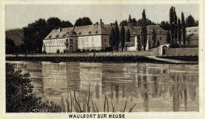 Chateau de Waulsort sur Meuse（ベルギー、ワロン地域）。 作： Unknown artist