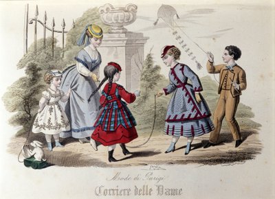 1866年、パリの子供たちのファッション。 作： Unknown artist