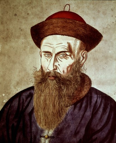 ドイツのイエズス会宣教師で、北京の天文観測所を指揮したJohann Adam Schall von Bell（1592 - 1666）の中国語の肖像画。 作： Unknown artist