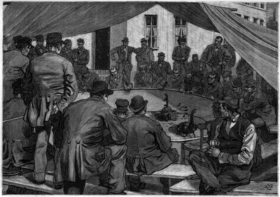 1888年のベルギーにおける闘鶏の様子を「le journal de la Jeunesse」に掲載。 作： Unknown artist