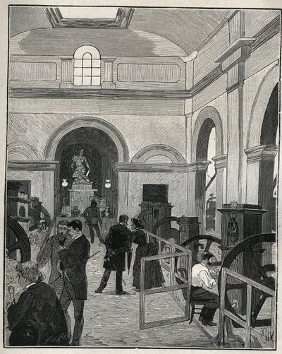 パリ紋章館の貨幣工房。Adolphe BITARDの "Les arts et metiers illustres "に掲載された1885年のエングレーヴィング。 作： Unknown artist