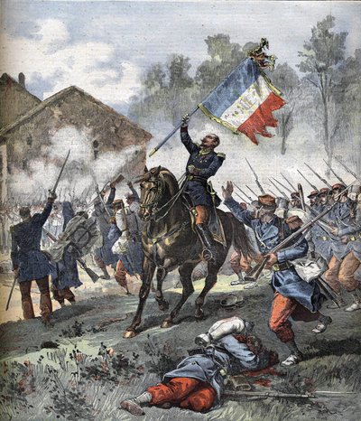 ド・マルヴィル大佐は1859年6月24日、ソルフェリーノの戦いで戦死した。 作： Unknown artist