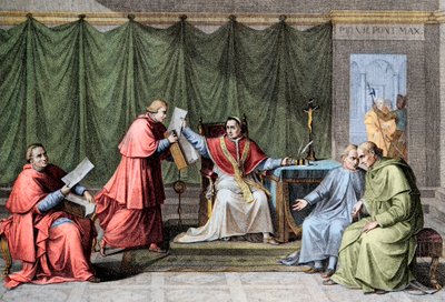 1801年のコンコルダート - 8月15日、教皇ピウス7世（Pius）（1742-1823）による、フランスと神聖なジーク（Saint Siege）の間のコンコルダートの署名 作： Unknown artist