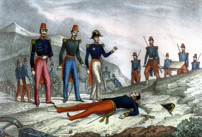 アルジェリアの征服。ダンレモン将軍、コンスタンティヌス攻略中に死去。1837年10月13日、Léon Galibert著「L