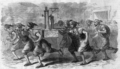 コンスタンティノープル - 1868年、消防ポンプサービス（消防士）の組織化 作： Unknown artist