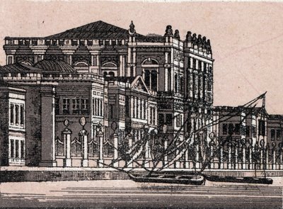 トルコ・コンスタンティノープル：ドルマ・バグシェの王宮（Imperial Plalace）の風景。 作： Unknown artist