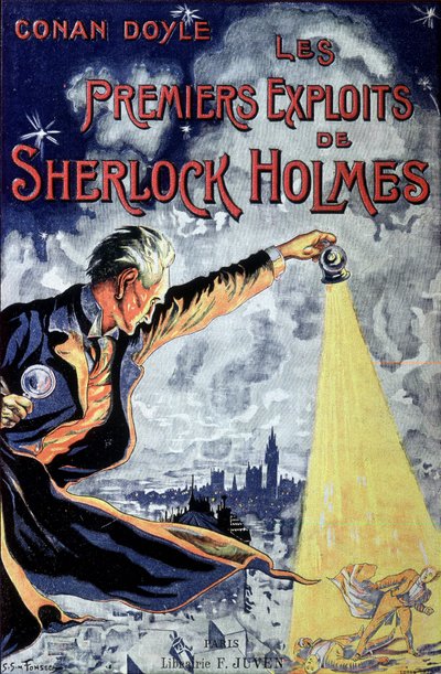 表紙はコナン・ドイルの「Les Permiers exploits de Sherlock Holmes」。 作： Unknown artist