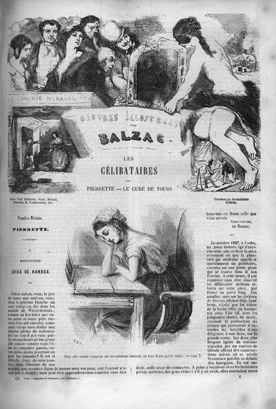小説「Les celibataires」の表紙 作： Unknown artist
