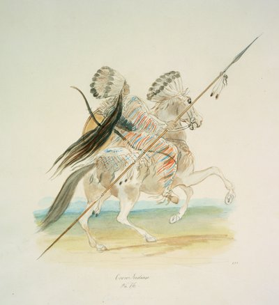 クロウ・インディアン、1843-50年頃（水彩画） 作： Unknown artist