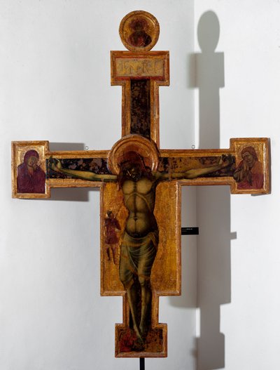 十字架の上の「INRI」。匿名の木画。15世紀 サヴォナ、ピナコテカ・シヴィカ 作： Unknown artist