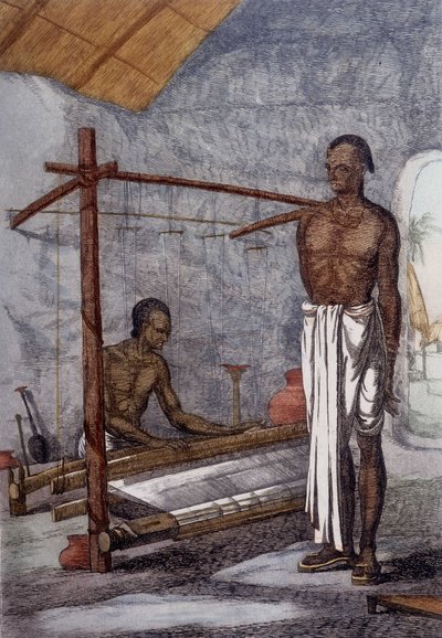 文化・文明とインド社会：インドの織工。 作： Unknown artist