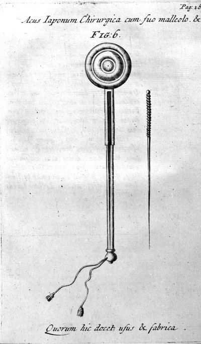 De Acupunctura by W.Ten Rhijne.ロンドン1683年。鍼灸を扱った最初の西洋文献。 作： Unknown artist