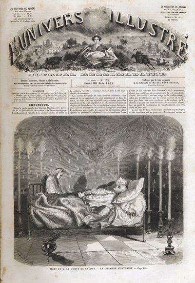 カミッロ・カヴール（カヴール伯爵）の死（1810年～1861年） - 6月6日 作： Unknown artist