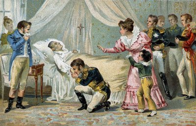 ナポレオン1世（1769-1821）の死、1821年5月5日、セントヘレナにて。 作： Unknown artist