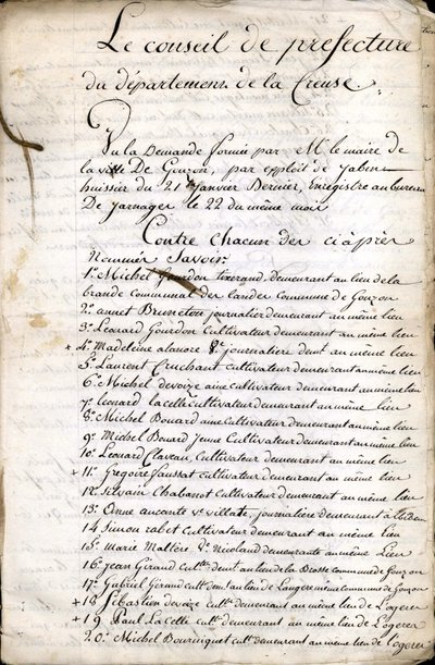 1823年4月23日のゲレ（クリュース）県議会の審議内容 作： Unknown artist