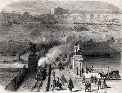 1866年、パリのトロカデロの取り壊し - 1866年、パリのトラカデロの取り壊し -。 作： Unknown artist