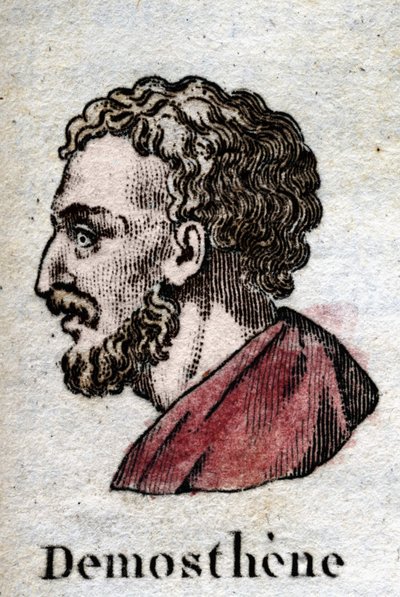 古代ギリシア語のDemosthenes（Athens -384 - Calaurie -322）は、偉大なアチック・スピーカーの一人で、アテネの政治家。 作： Unknown artist