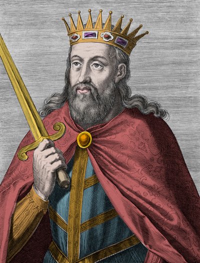 ポルトガルのデニス（農夫王） - ポルトガルのデニス1世（1261-1325）（農夫-トルバドゥール王-祖国の父-自由主義者） エングレーヴィング 作： Unknown artist