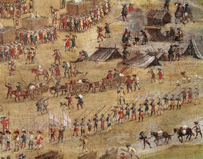 ラ・ロシェル包囲中のリシュリュー軍の詳細（油彩・キャンバス、1640年頃 作： Unknown artist