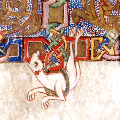 照らされた十字架の詳細：Breviary-Missalのf.108v 作： Unknown