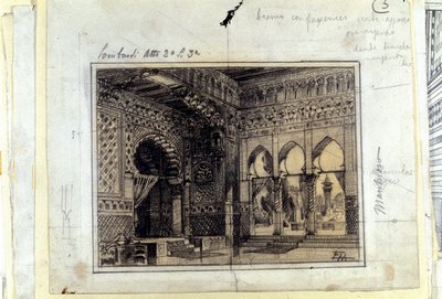 1843年にジュゼッペ・ヴェルディ（1813〜1901）が作曲したオペラ「第一回十字軍のロンバルディ」の第2幕第3場の情景を描いたもの。 作： Unknown artist